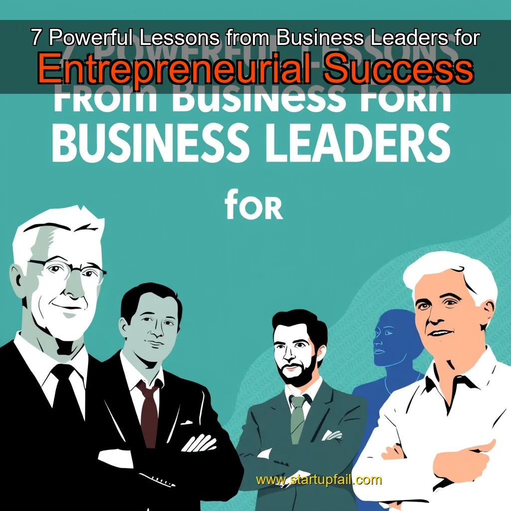 Read more about the article 7 Powerful Lessons from Business Leaders for Entrepreneurial Success