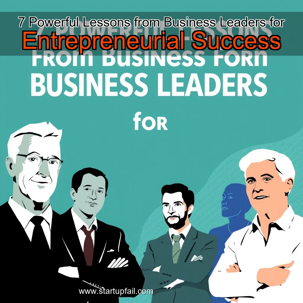 Read more about the article 7 Powerful Lessons from Business Leaders for Entrepreneurial Success